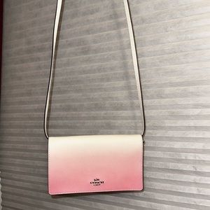 Never Used Coach Pink Gradient Shoulder Bag with Removable Strap